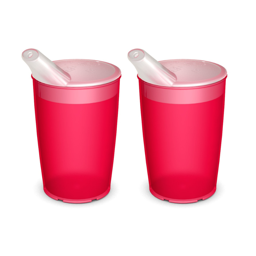 2er Pflegebecher Set mit Schnabelaufsatz mit kleiner Öffnung