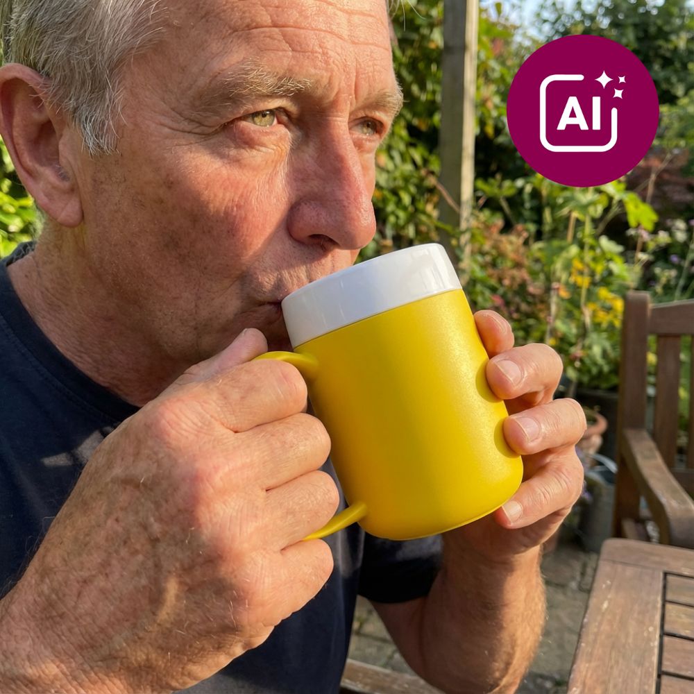 Becher mit Doppelwand mit geschlossenem Aufsatz