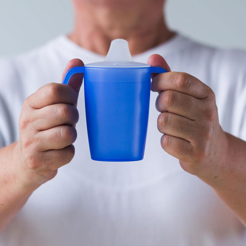 Two Handled Mug 220 ml with Spouted Lid Two Handled Mug 220 ml with Spouted Lid