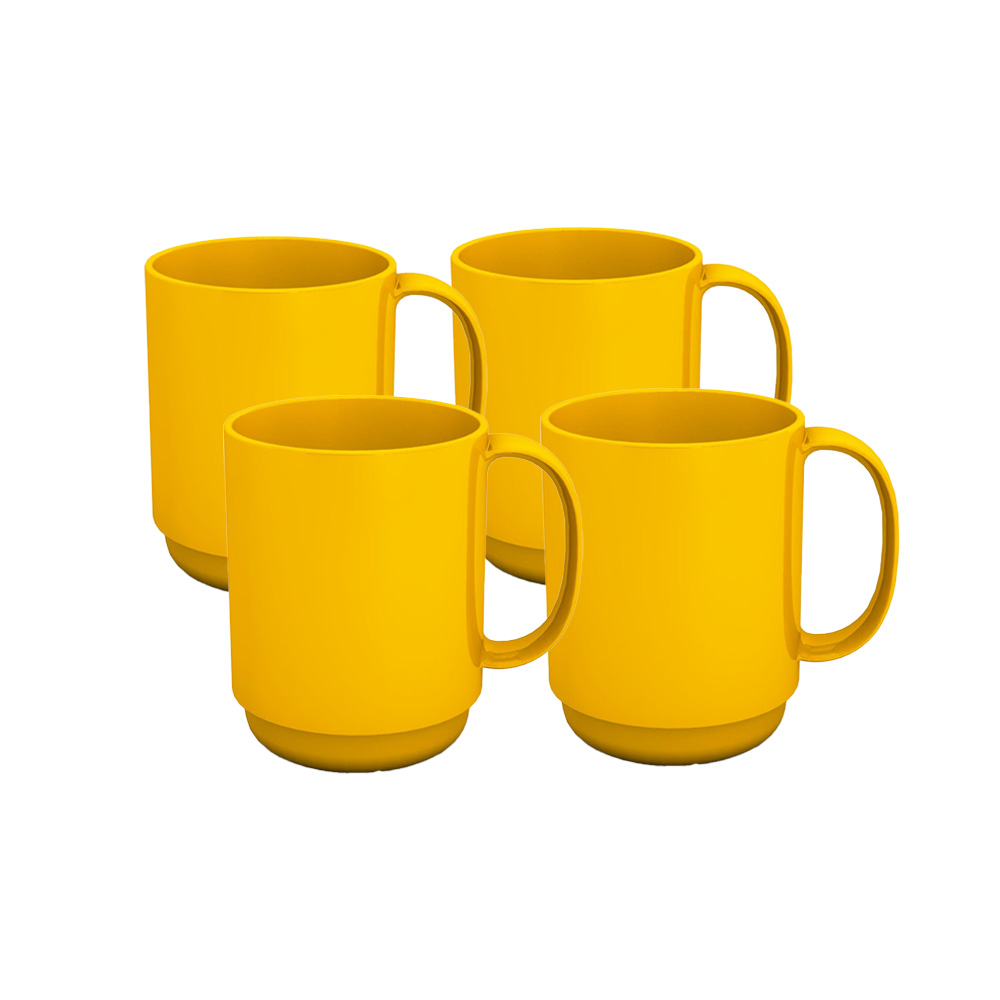 4er-Set großer Henkelbecher