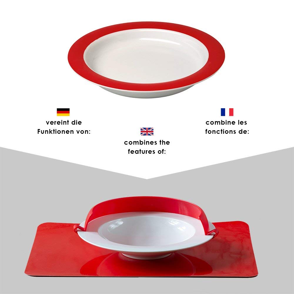 Large plate with sloped base Large plate with sloped base
