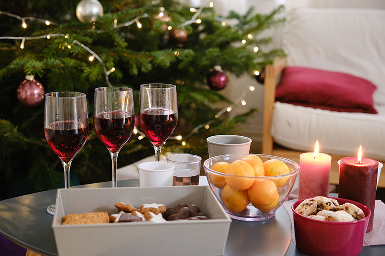 ORNAMIN Weingläser an Weihnachten