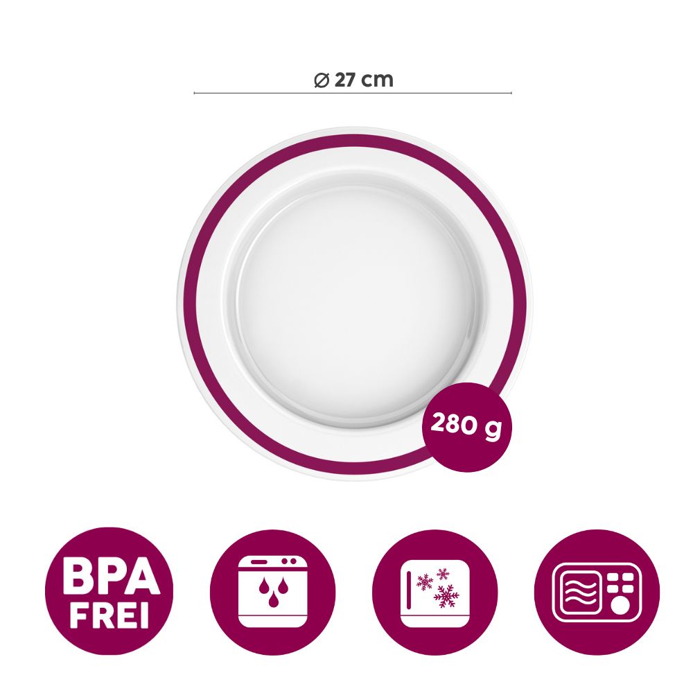 Large plate with sloped base Large plate with sloped base