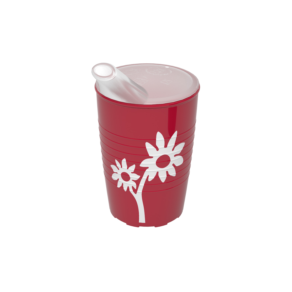Becher mit Antirutsch-Trick Blume