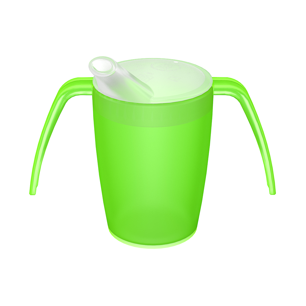 2-Henkel-Becher mit Schnabelaufsatz mit großer Öffnung