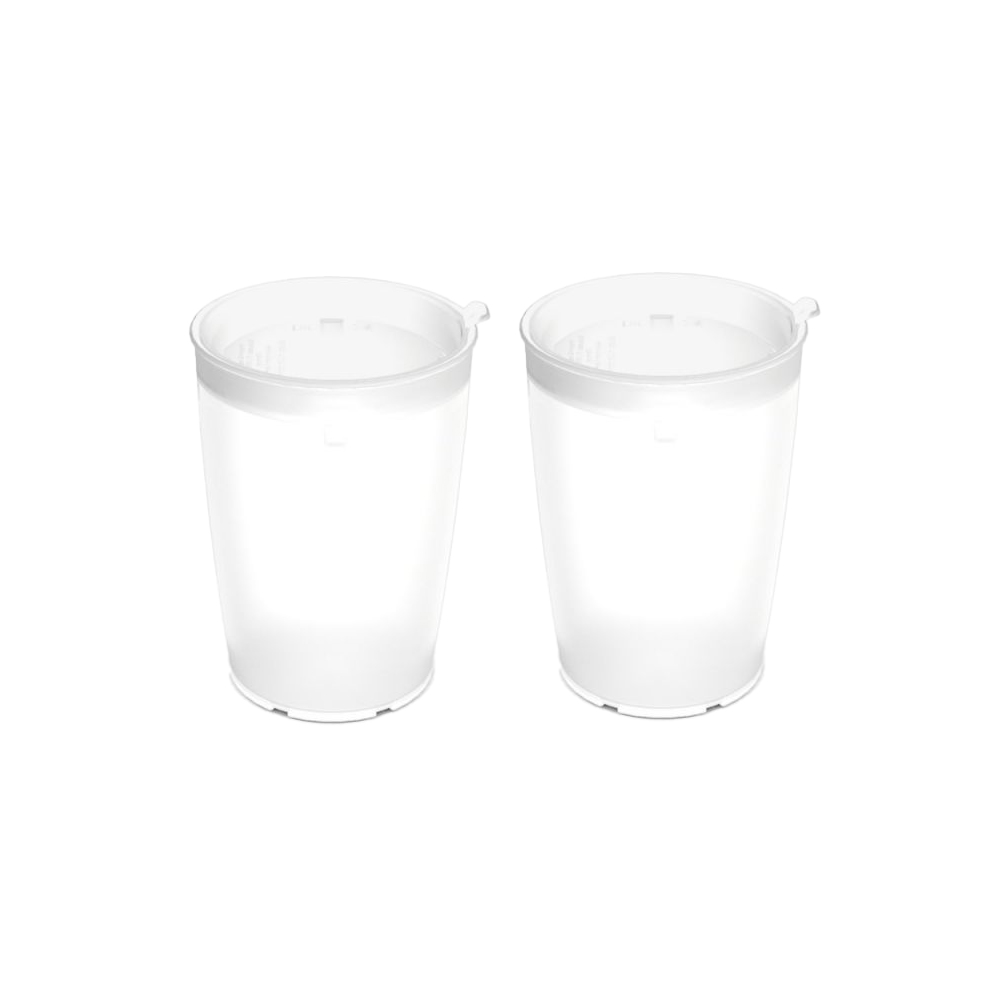 2er Set Pflegebecher mit unauffälligem Trinkaufsatz