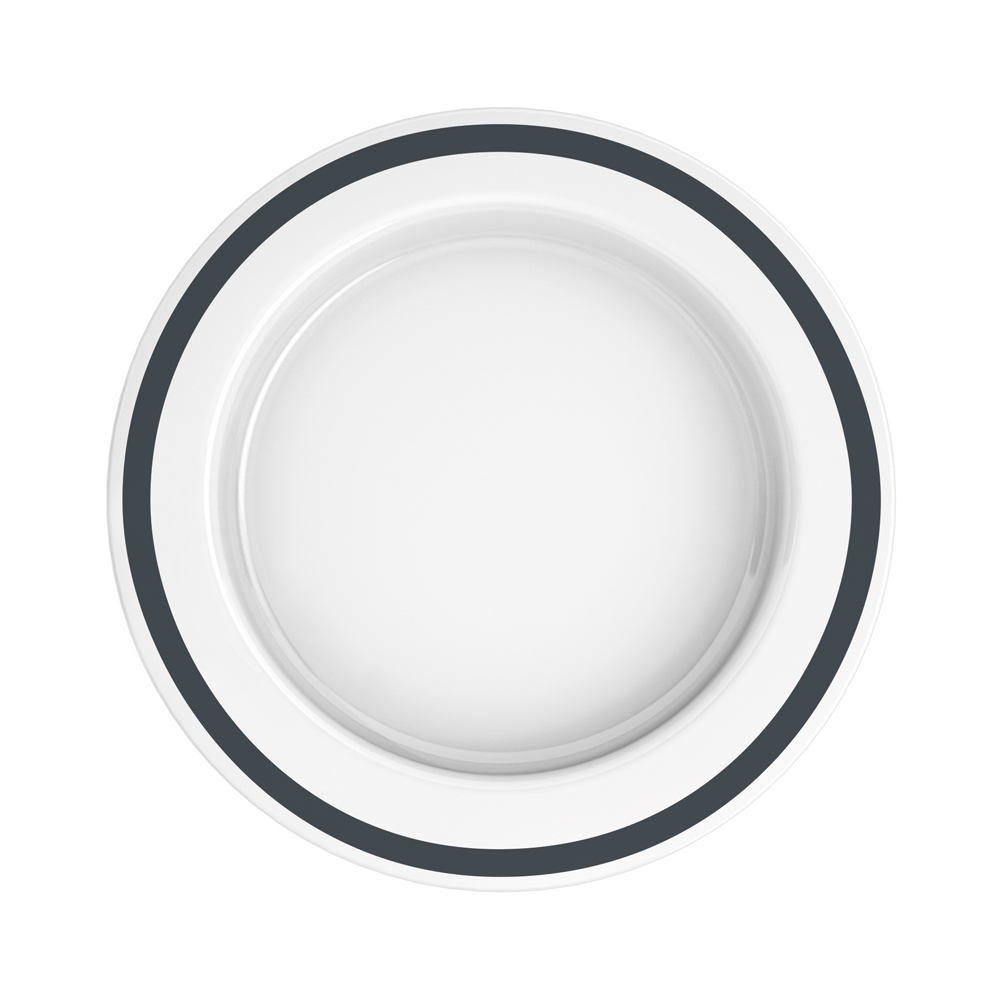 Large plate with sloped base Large plate with sloped base