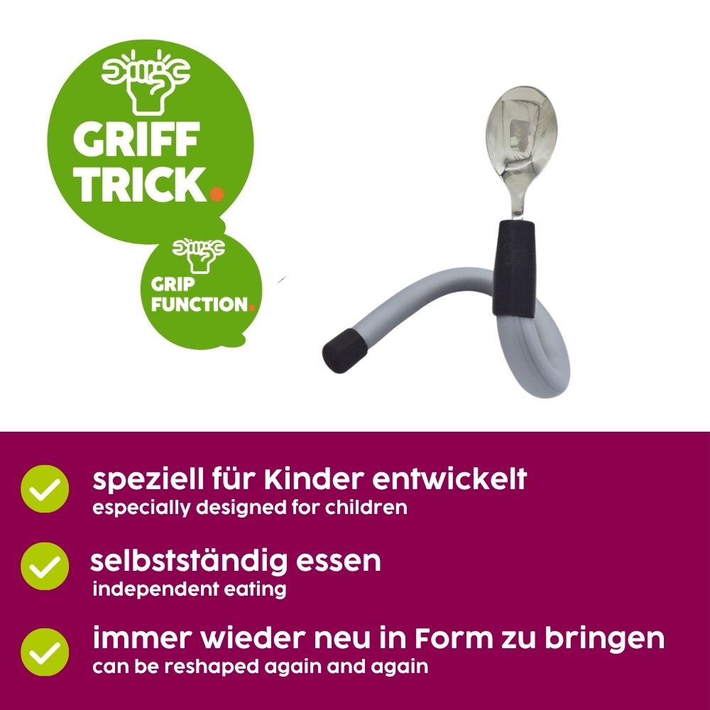 Edelstahl Kinderlöffel mit biegsamem Griff