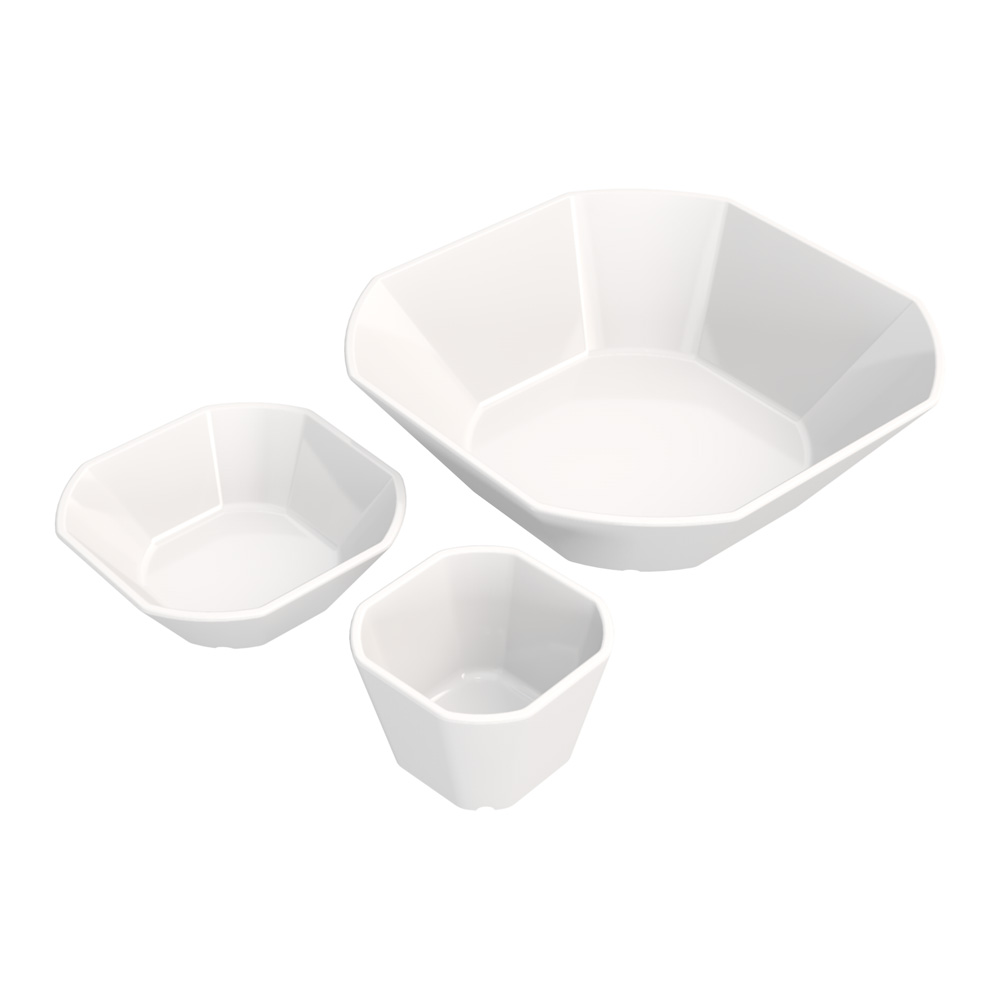 3er Schalenset - Servier-, Müsli- & Dipschalen