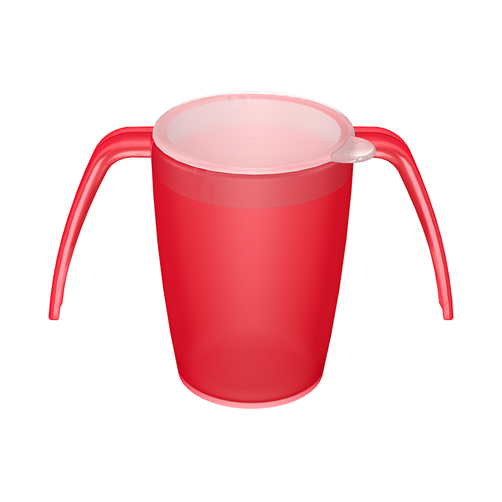 2-Henkel-Becher mit geschlossenem Aufsatz