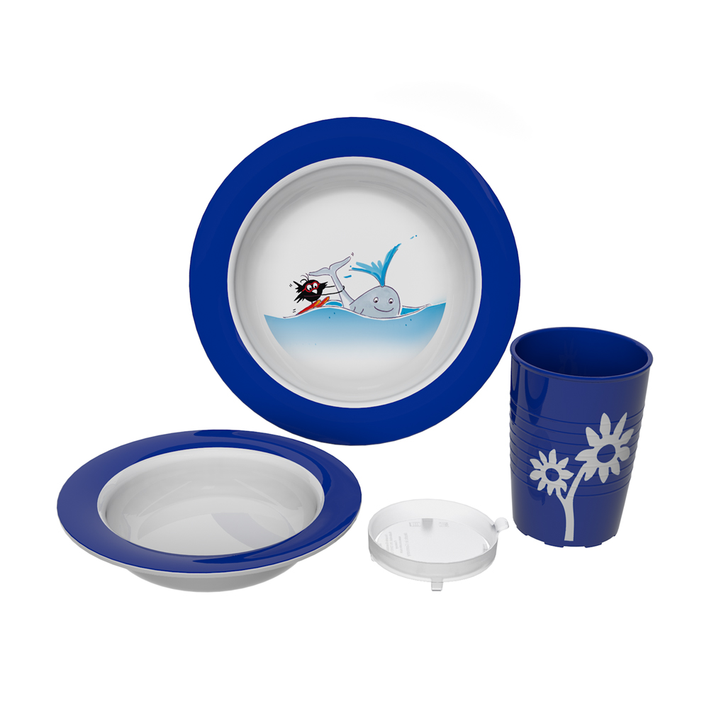 Children's tableware set sloped base Children's tableware set sloped base