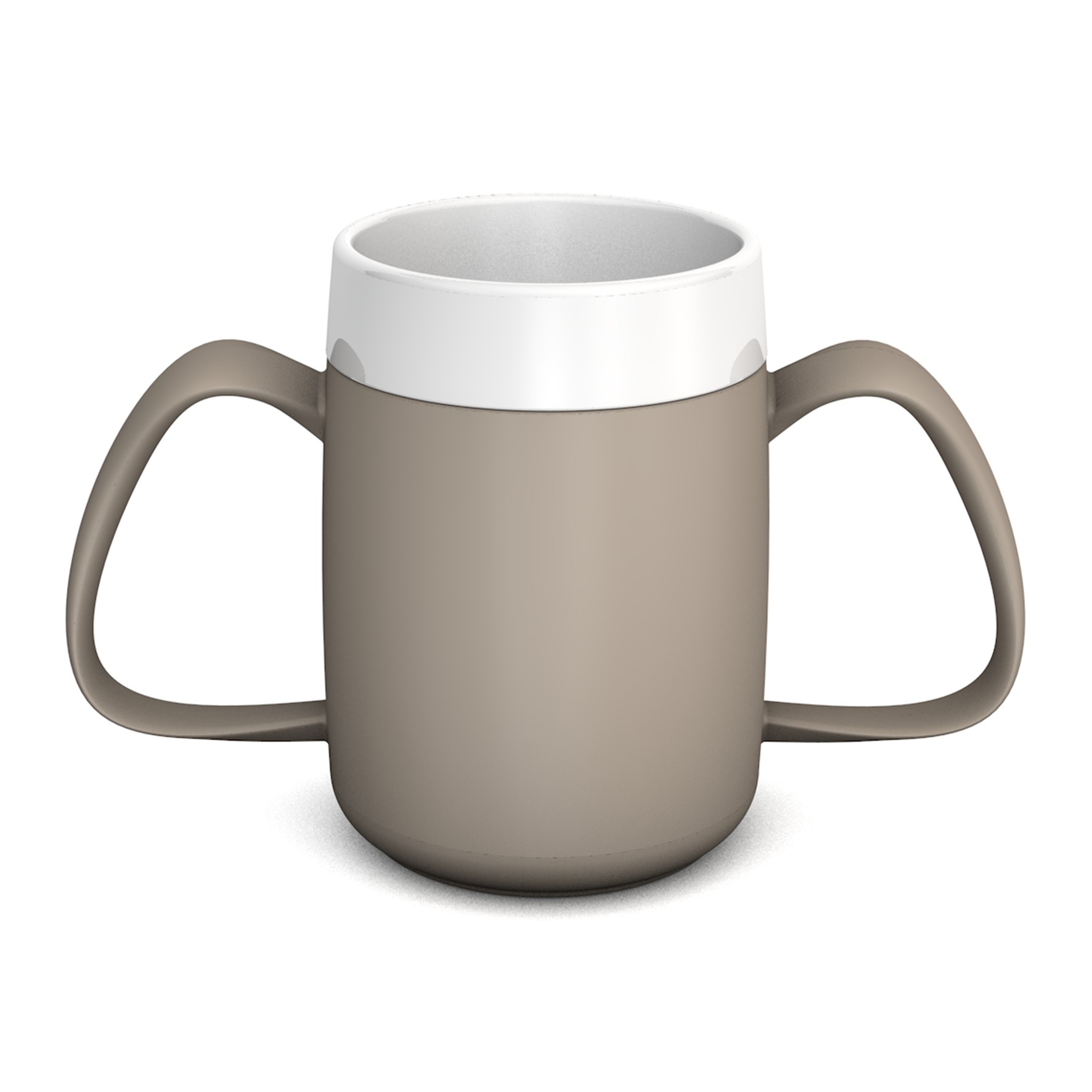 Two handled mug with internal cone