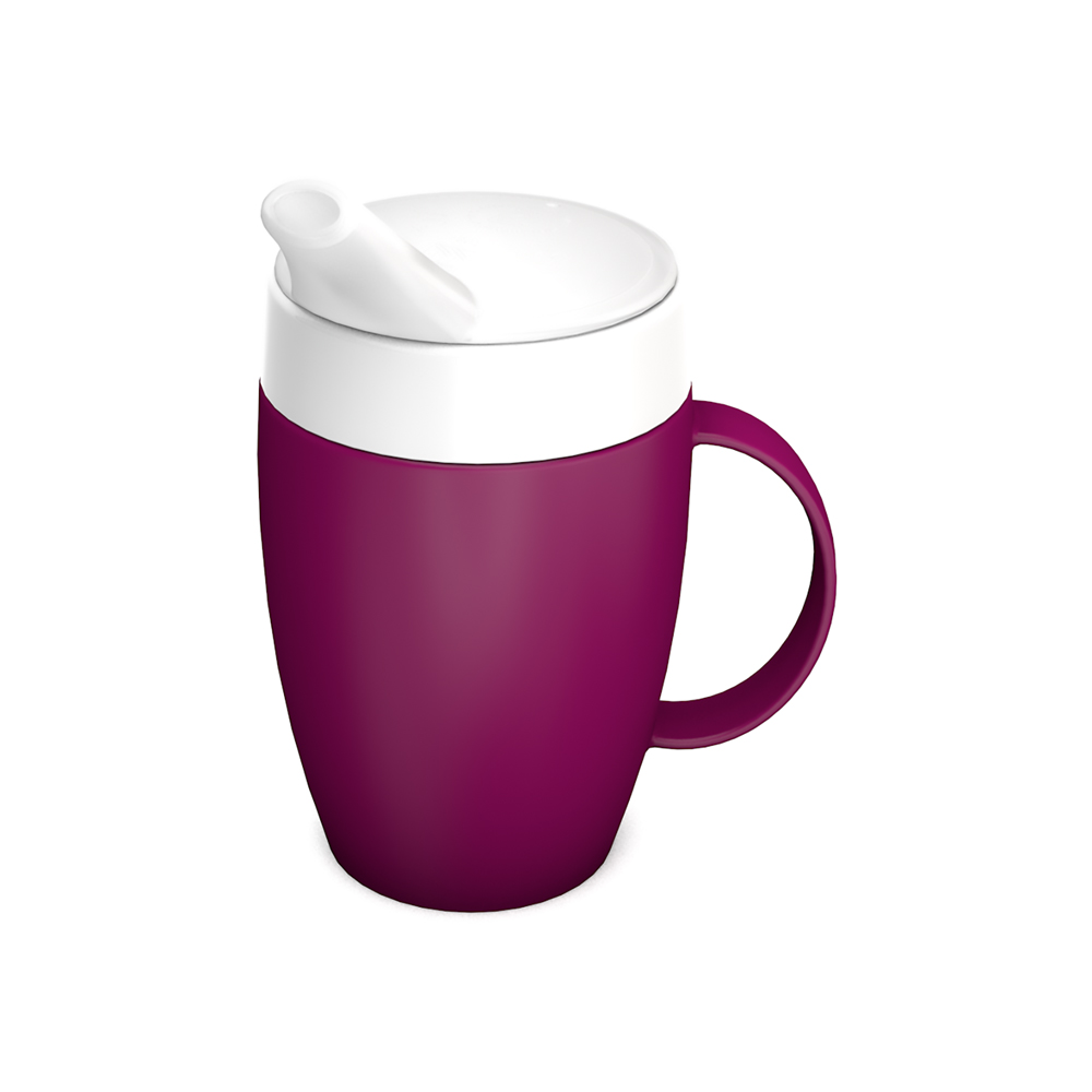 Becher mit Trink-Trick mit Schnabelaufsatz mit großer Öffnung