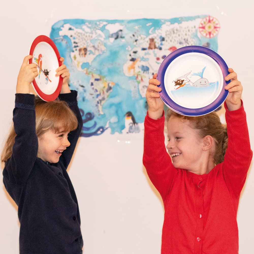 Children's tableware set sloped base Children's tableware set sloped base