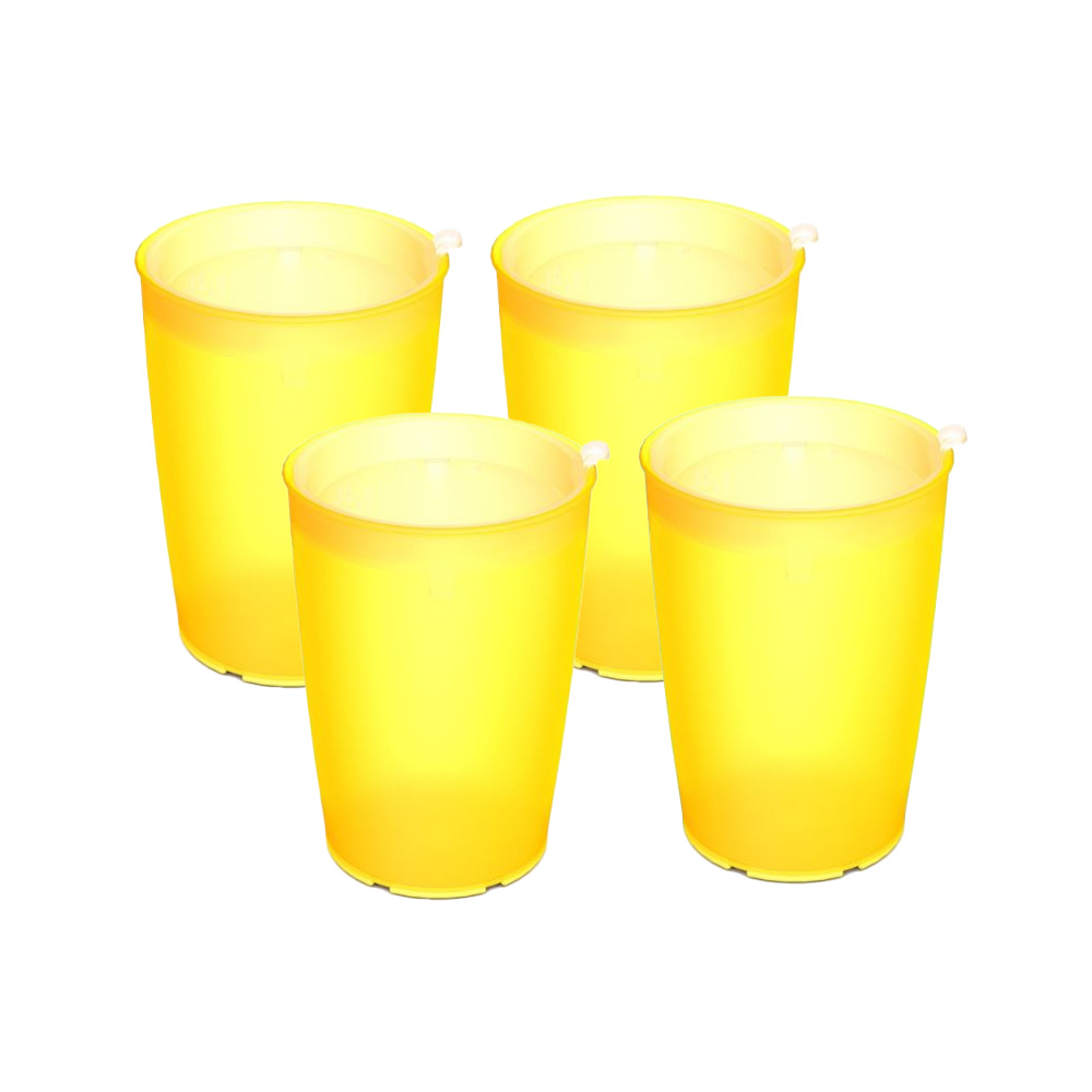 4er Set Pflegebecher mit unauffälligem Trinkaufsatz