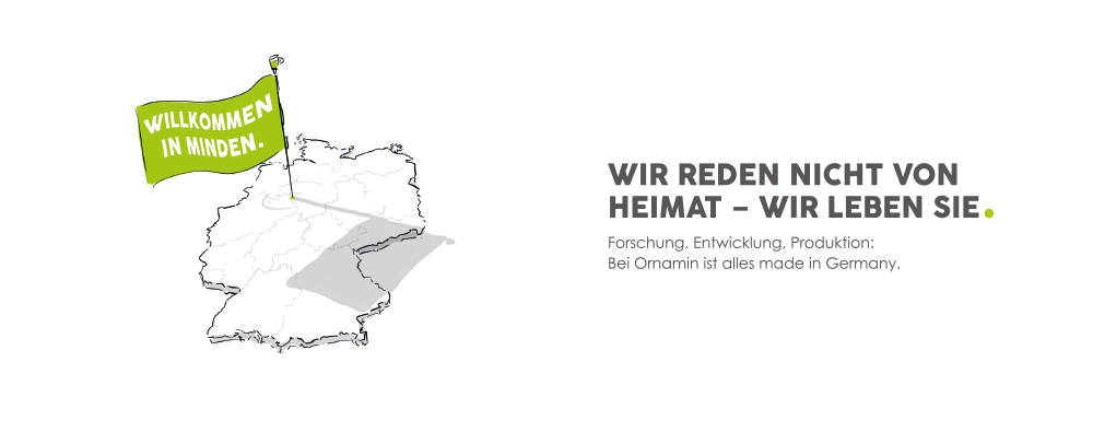 Auszug aus der ORNAMIN Untenehmenspräsentation zum Thema Heimatliebe und Made in Germany