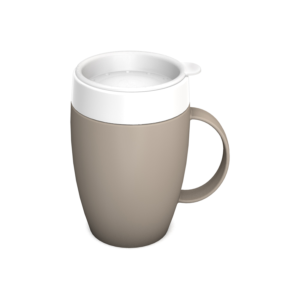 Mug with internal cone with therapeutic drinking lid