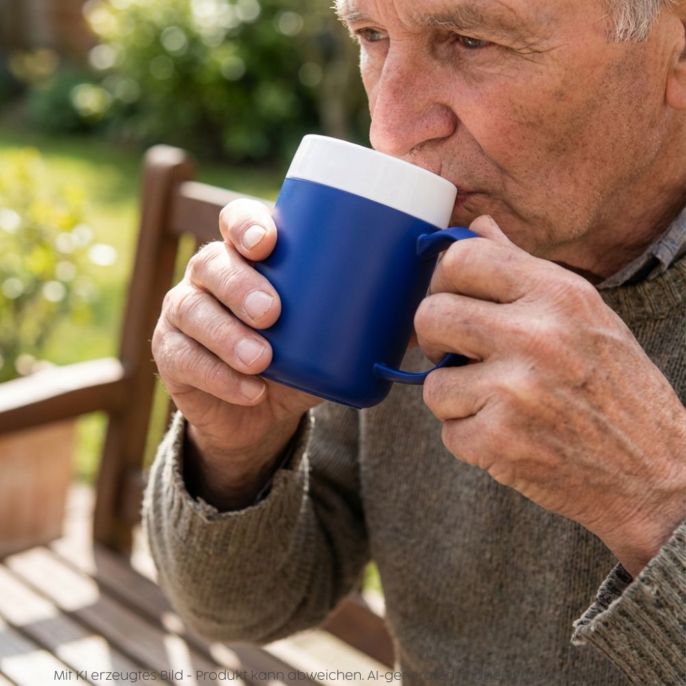 Becher mit Doppelwand und Schnabelaufsatz große Öffnung