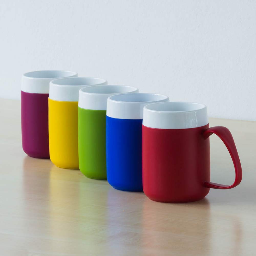 ORNAMIN Mug with double wall and with therapeutic Drinking Lid