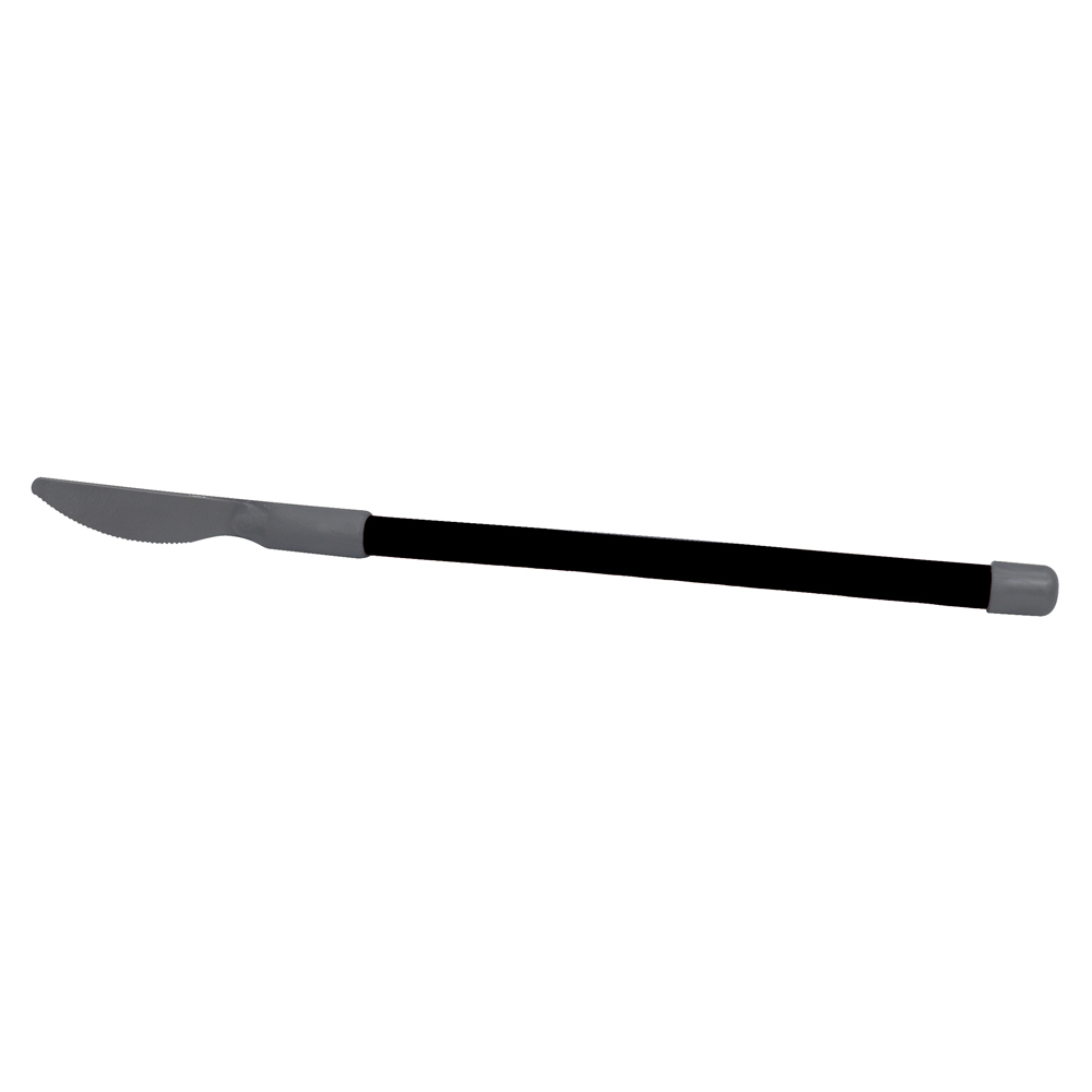 Plastic knife with flexible handle