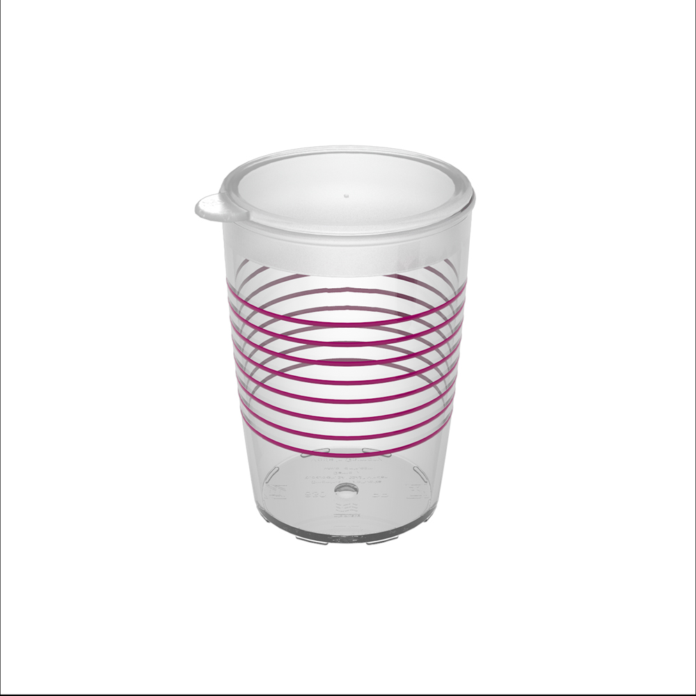 Non-slip cup with rings