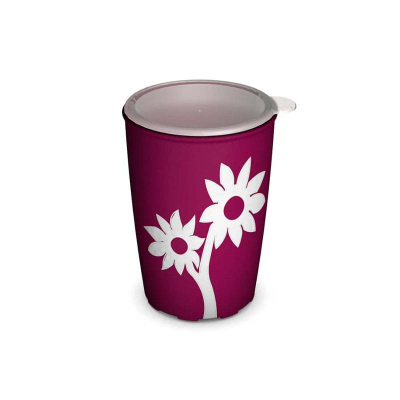 Cup with Non-Slip Flower with Lid
