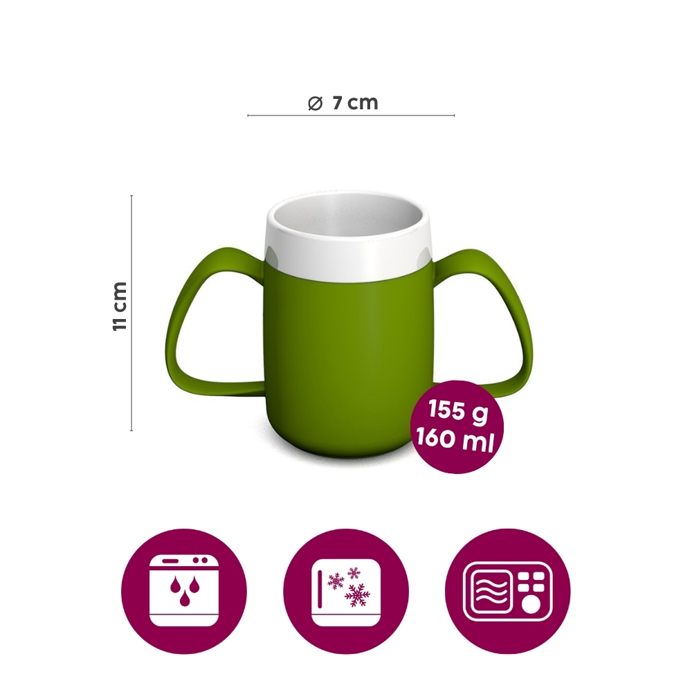 2-Henkel-Becher mit Trink-Trick
