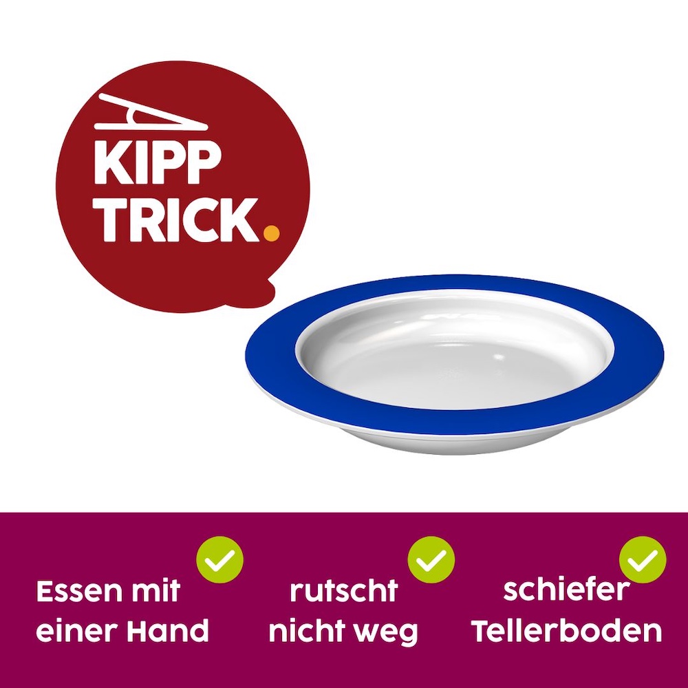 Kleiner Teller mit Kipp-Trick 