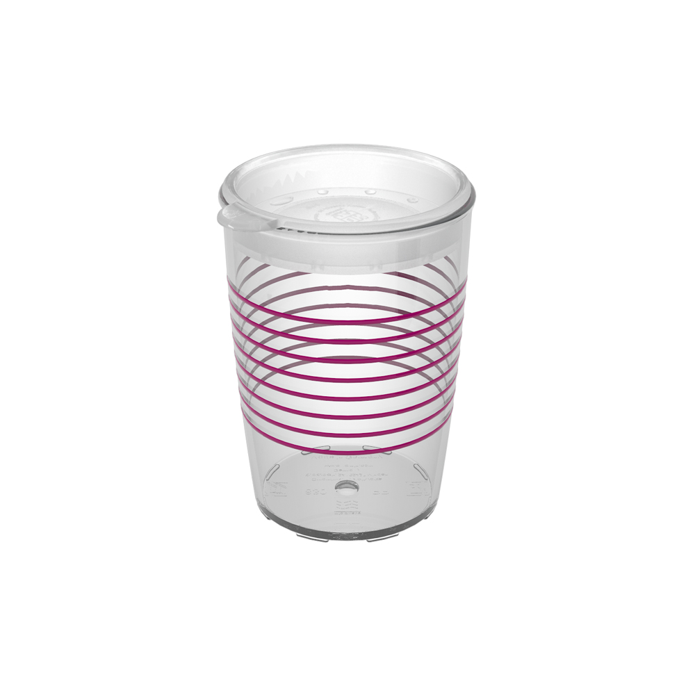 Non-slip cup with rings with therapeutic drinking lid