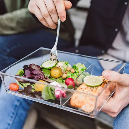 ORNAMIN-Food-to-go-Mehrwegbox ORNAMIN Schale gefüllt mit essen to-go