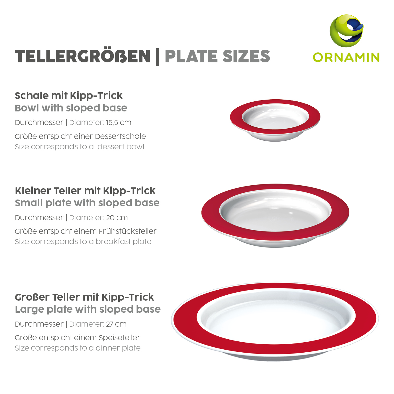 Large plate with sloped base Large plate with sloped base