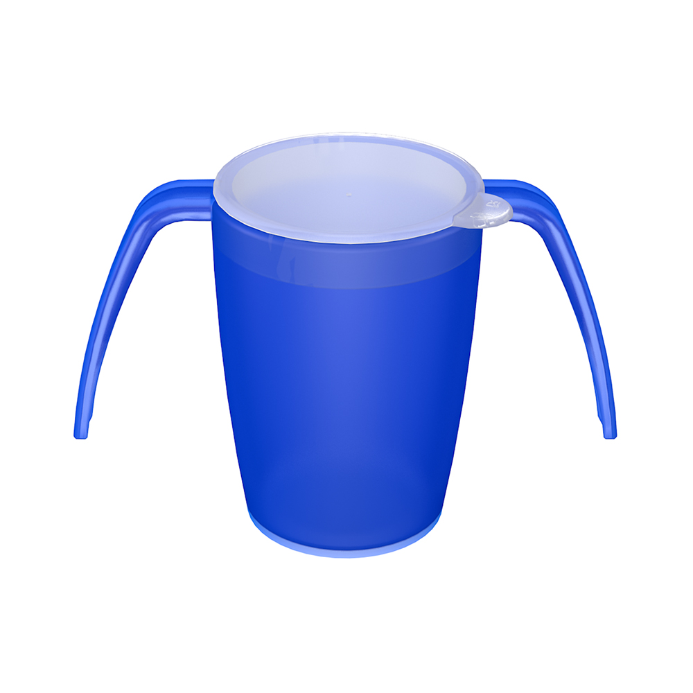 2-Henkel-Becher mit geschlossenem Aufsatz