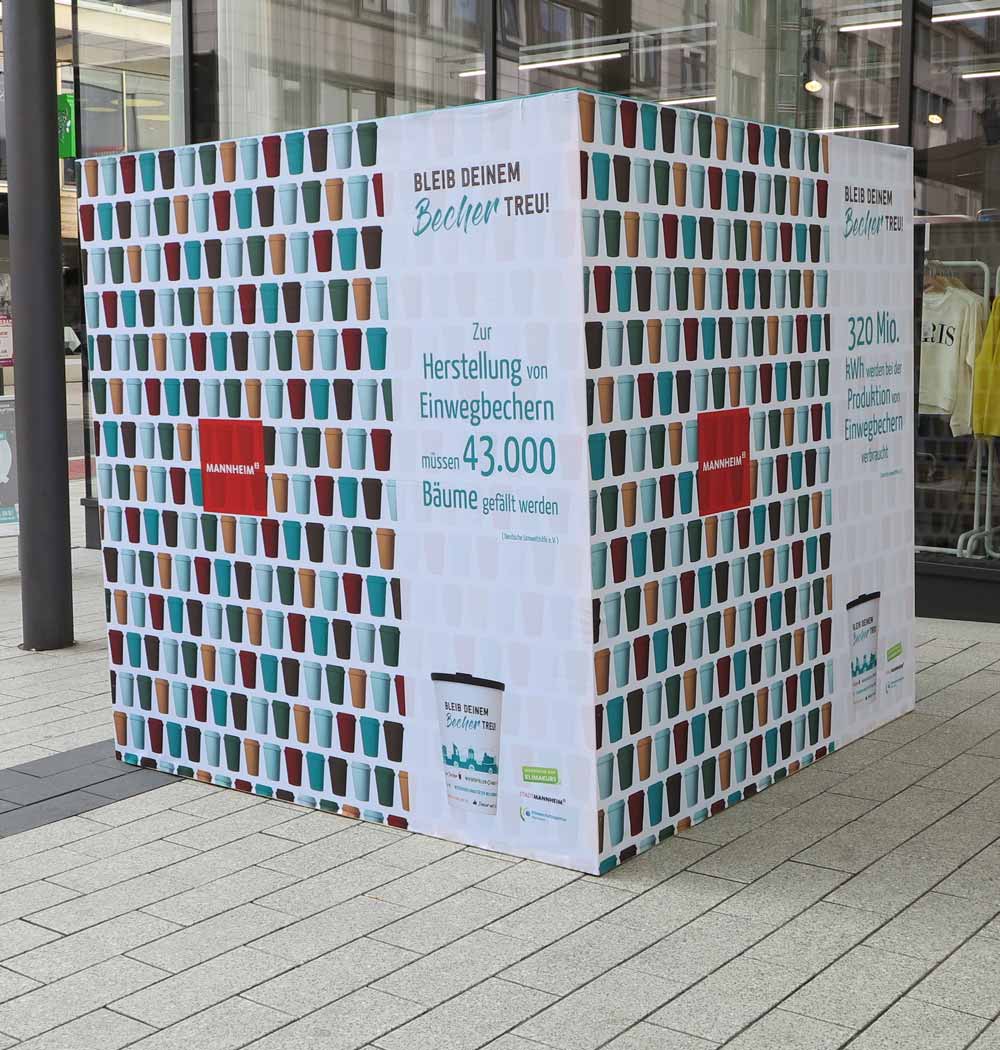 ORNAMIN-Mehrwegsystem-Coffee-to-go-Mehrwegbecher-Referenz-Mannheim Werbebanner für das Coffee to-go Mehrwegsystem der Stadt Mannheim