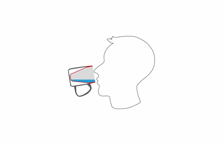 Illustration-von-einem-ORNAMIN-Pflegebecher-mit-Trink-Trick Illustration von einem ORNAMIN Pflegebecher mit Trink-Trick