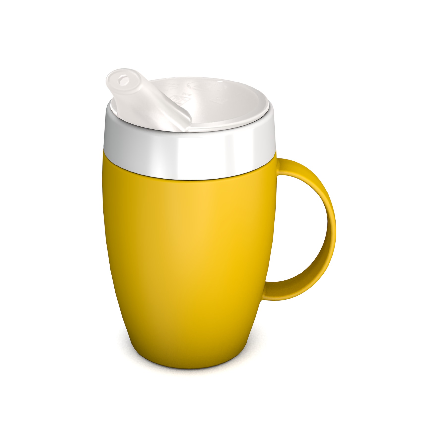 Becher mit Trink-Trick mit Schnabelaufsatz mit kleiner Öffnung