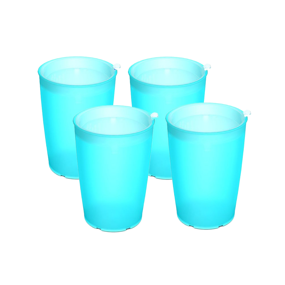 4er Set Pflegebecher mit unauffälligem Trinkaufsatz