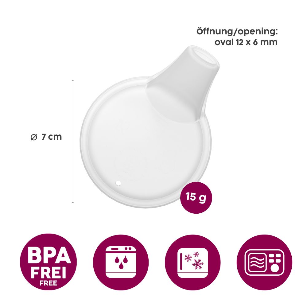 Spouted lid with large opening