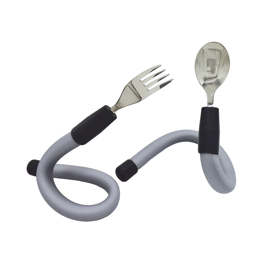 Edelstahl-Kinderbesteck-Set mit biegsamem Griff 