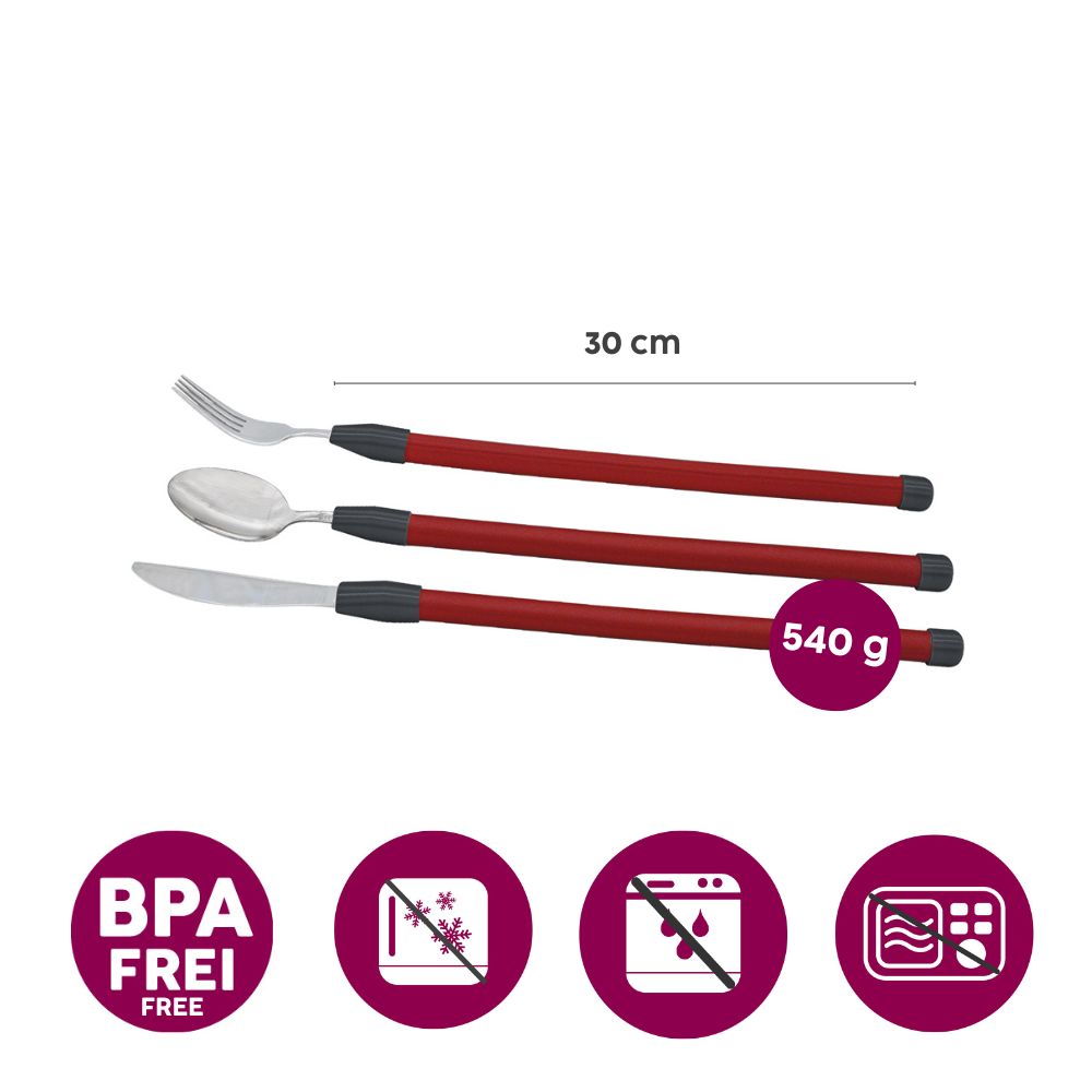 Edelstahl Besteck-Set mit biegsamen Griffen