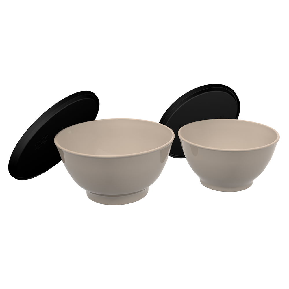 Bowl-Set 800 ml & 1600 ml mit Deckel - Schalen-Set