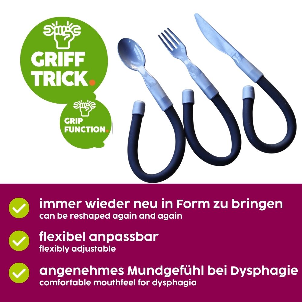 Kunststoff Besteck-Set mit biegsamen Griffen