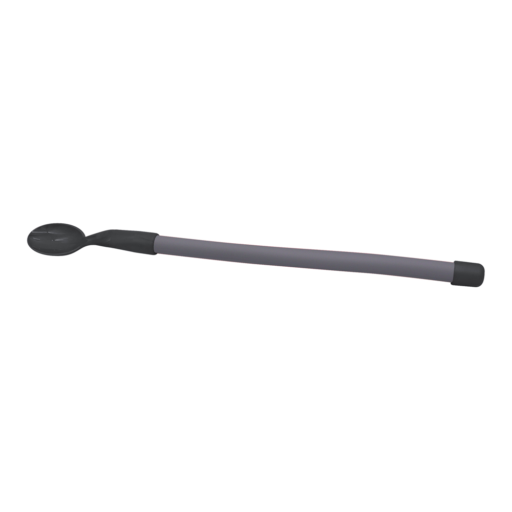 Plastic spoon with flexible handle