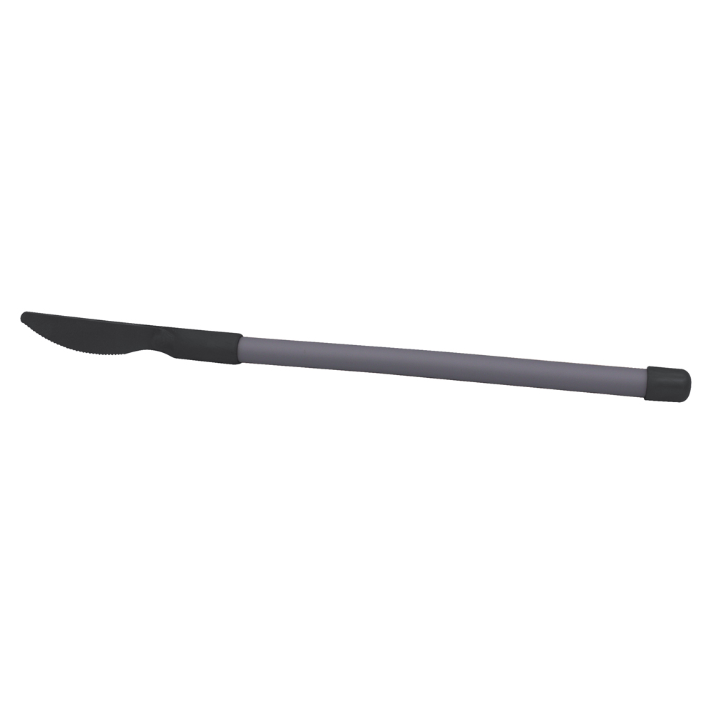Plastic knife with flexible handle